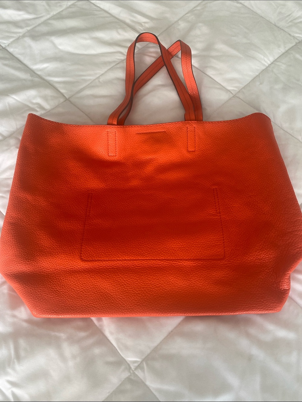 Banana Republic Orange Leather Tote